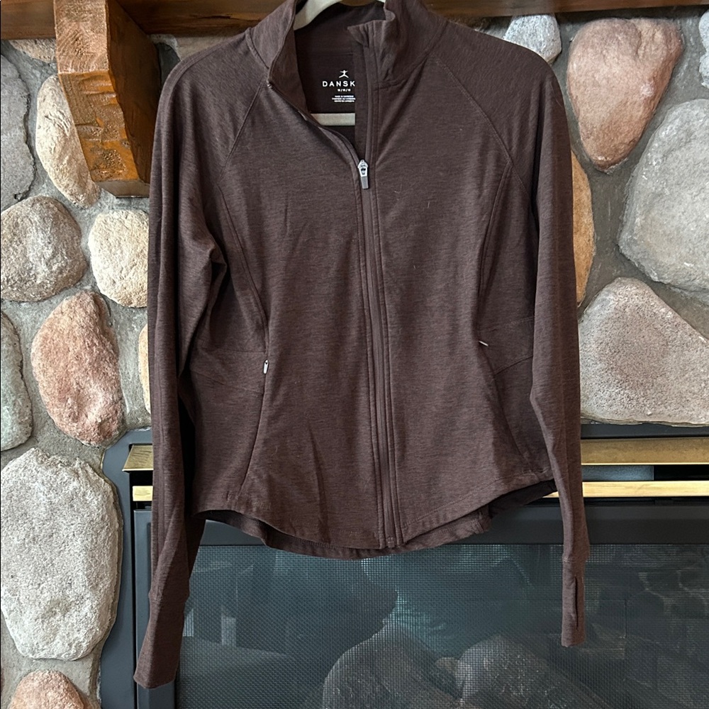 Danskin Women's Brown Zip-Up Performance Jacket, Size M, NWOT